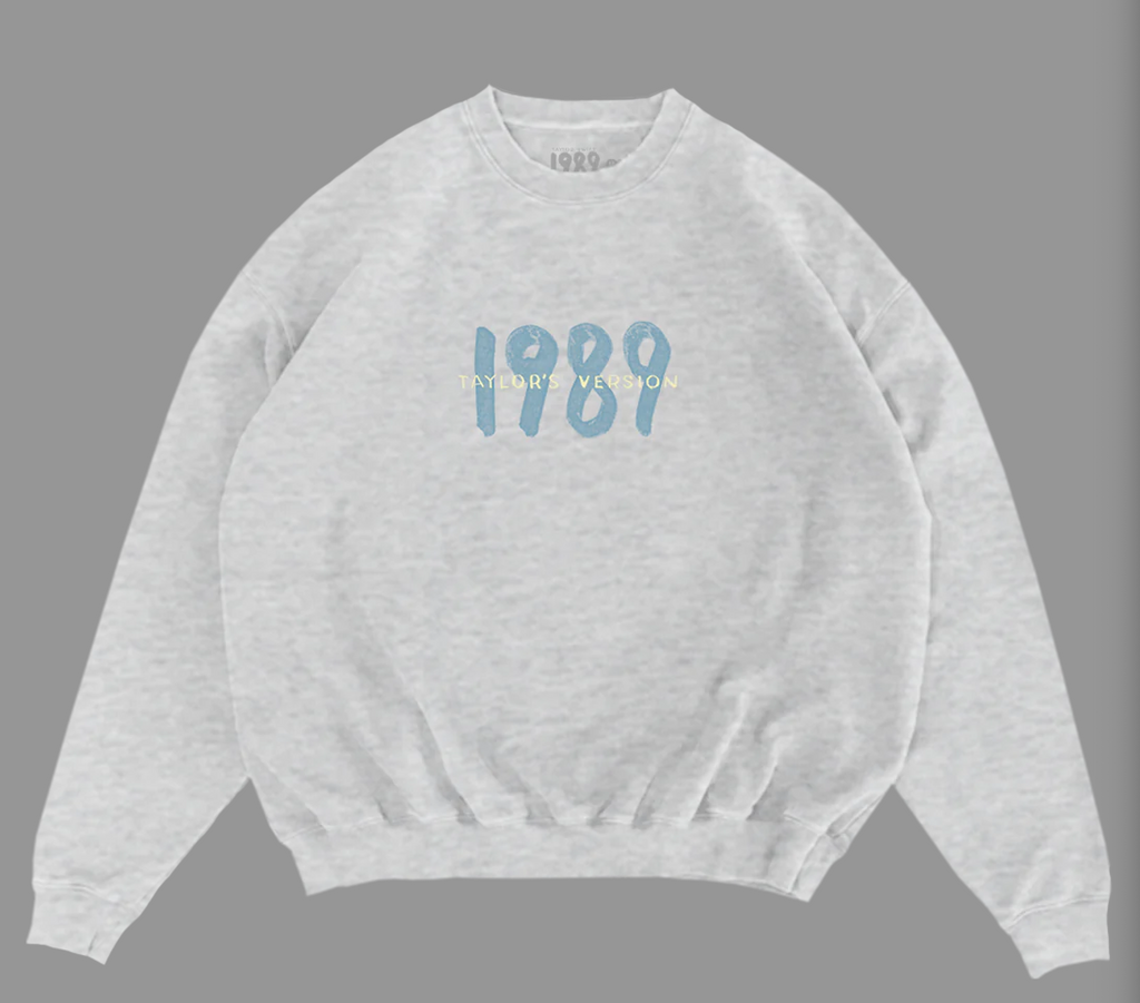 Taylor Swift Spotify Fans First 1989 Heather Gray Crewneck