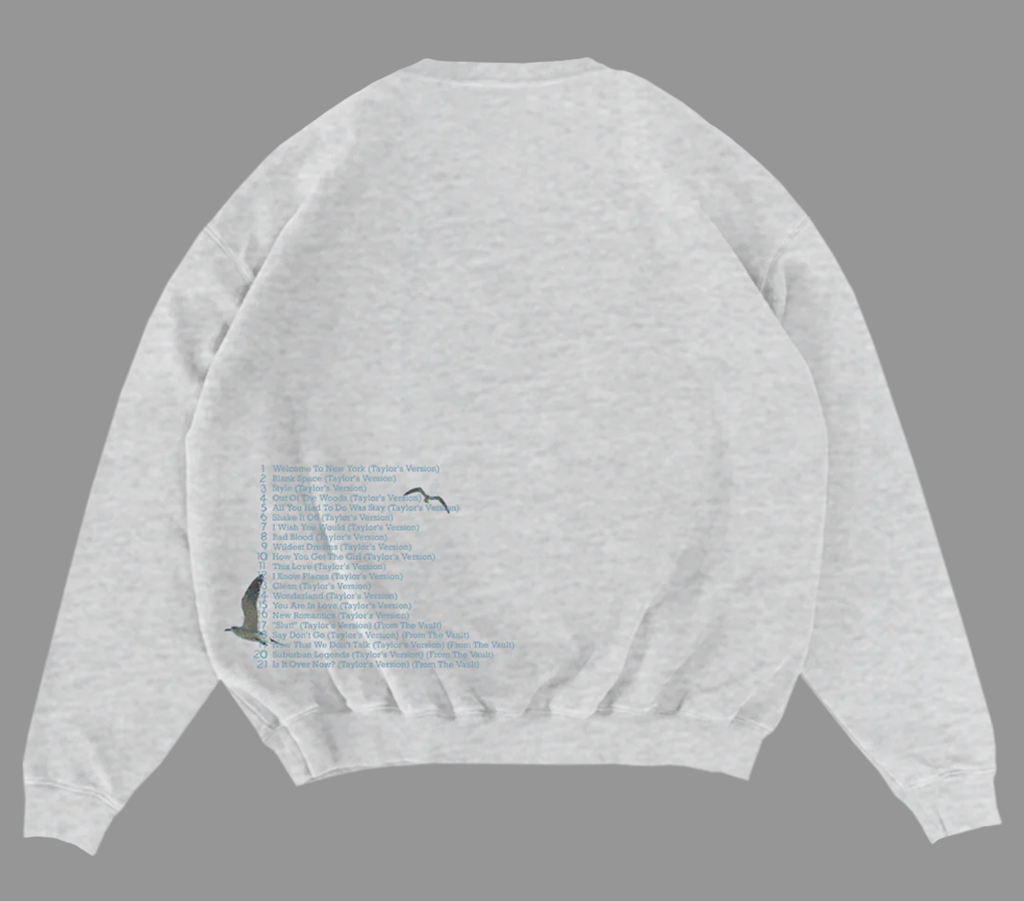 Taylor Swift Spotify Fans First 1989 Heather Gray Crewneck